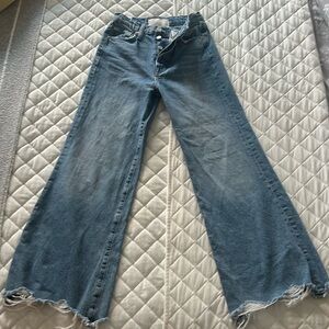 Mother Jeans. Tomcat The Roller Chew hem button fly